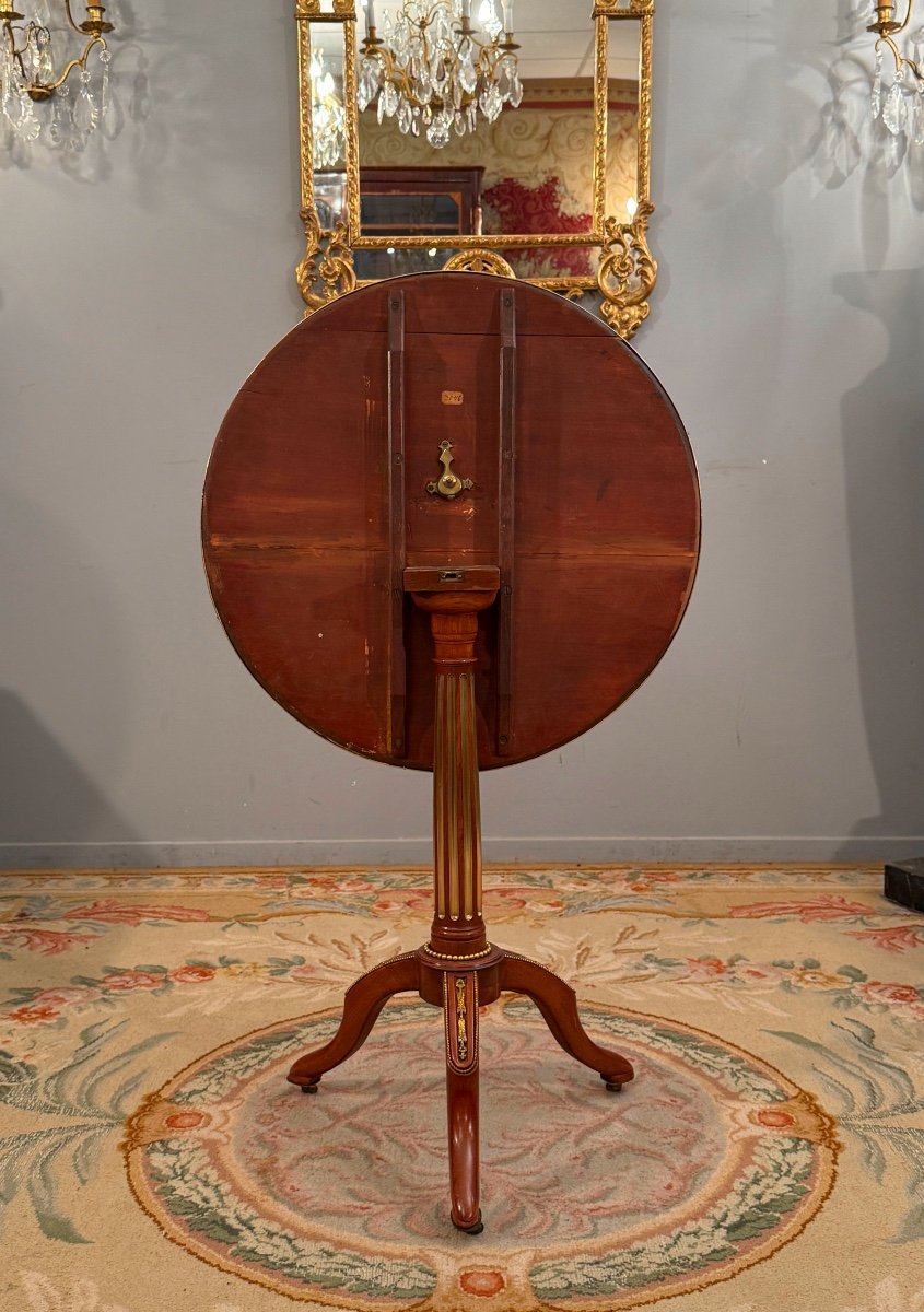 Louis XVI Period Mahogany Tilting Gueridon, Circa 1780-photo-5