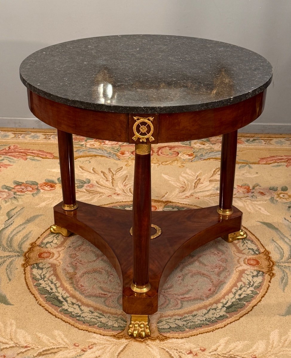 19th Century Empire Style Mahogany Gueridon-photo-3
