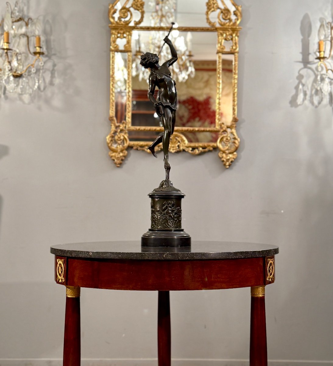 19th Century Empire Style Mahogany Gueridon-photo-1