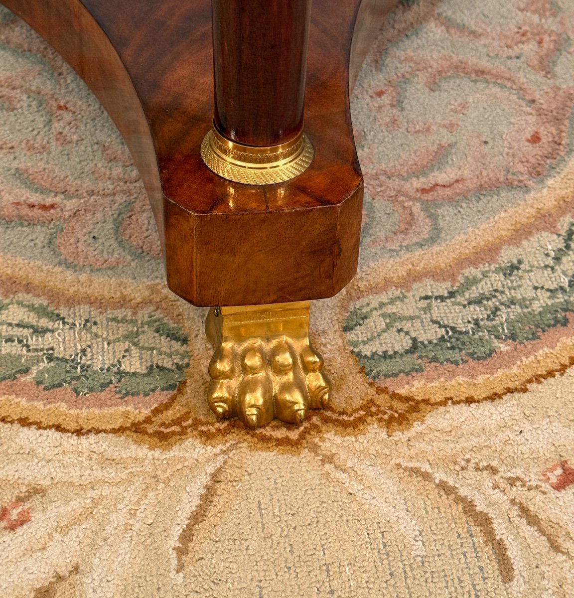 19th Century Empire Style Mahogany Gueridon-photo-3