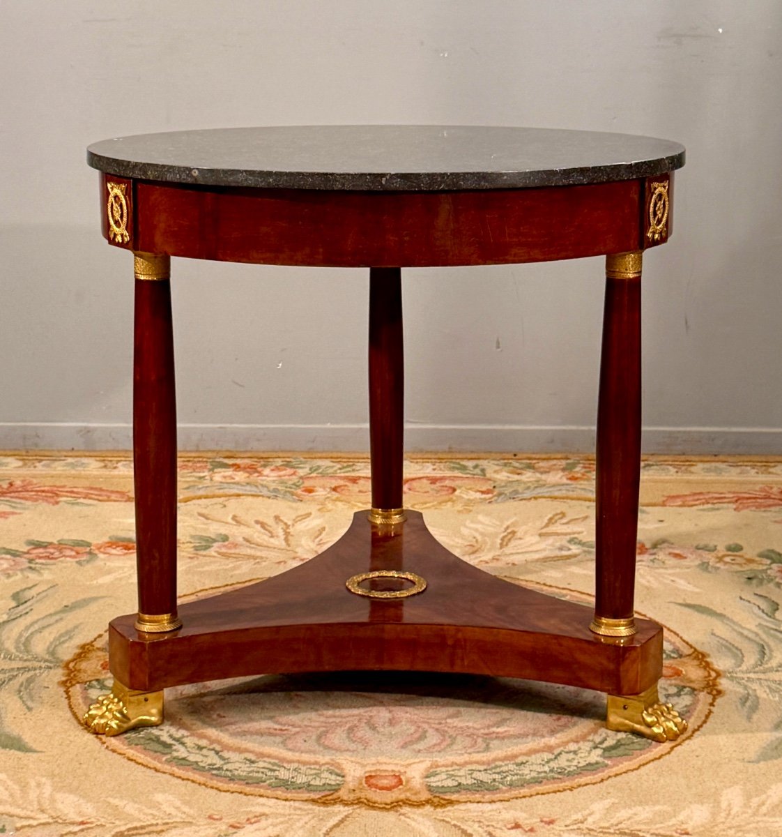 19th Century Empire Style Mahogany Gueridon-photo-8