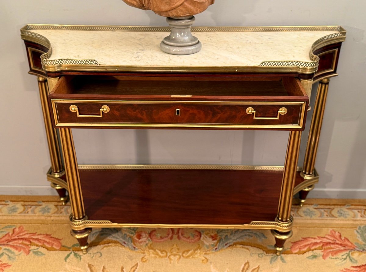 Bernard Molitor, Console En Acajou d'Epoque Louis XVI Vers 1780-photo-4