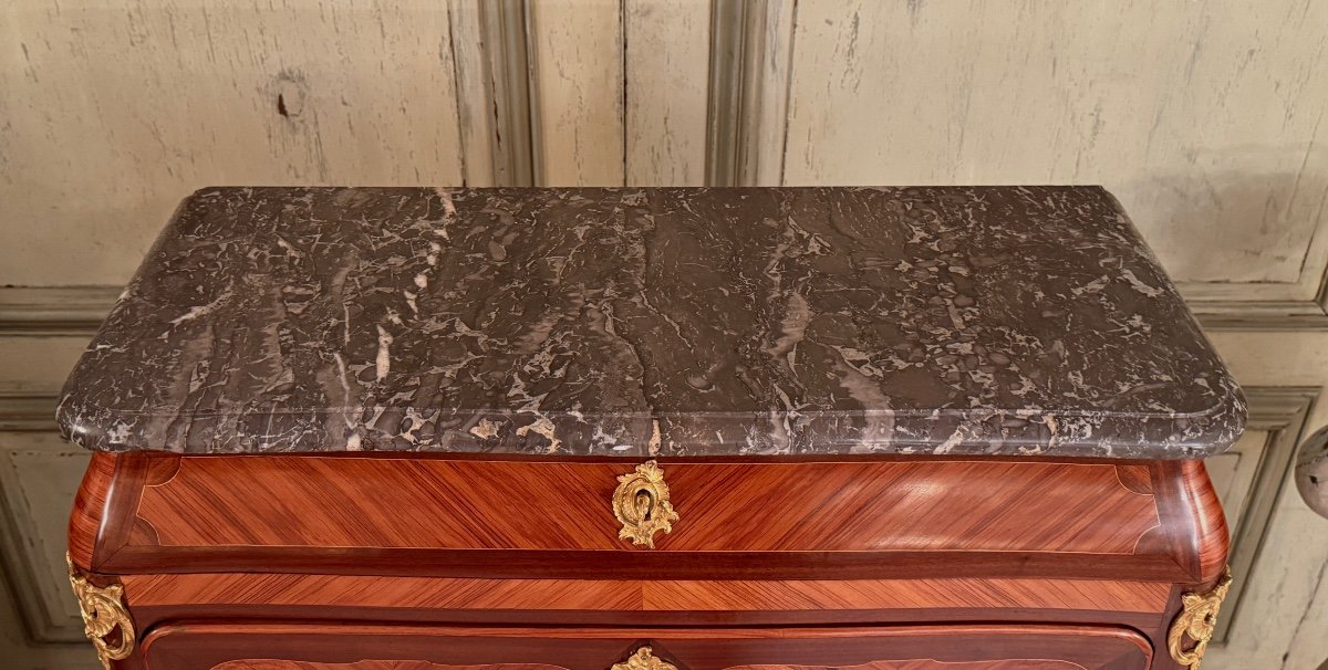 Nicolas Petit, Secretaire En Marqueterie d'Epoque Transition Vers 1760-photo-4