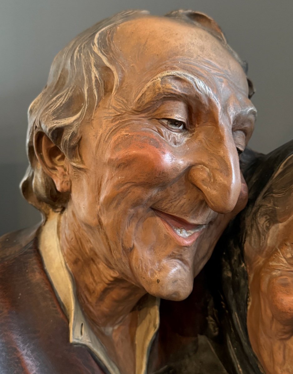 Ezio Ceccarelli, Important Polychrome Terracotta Sculpture (1865 - 1927)-photo-7