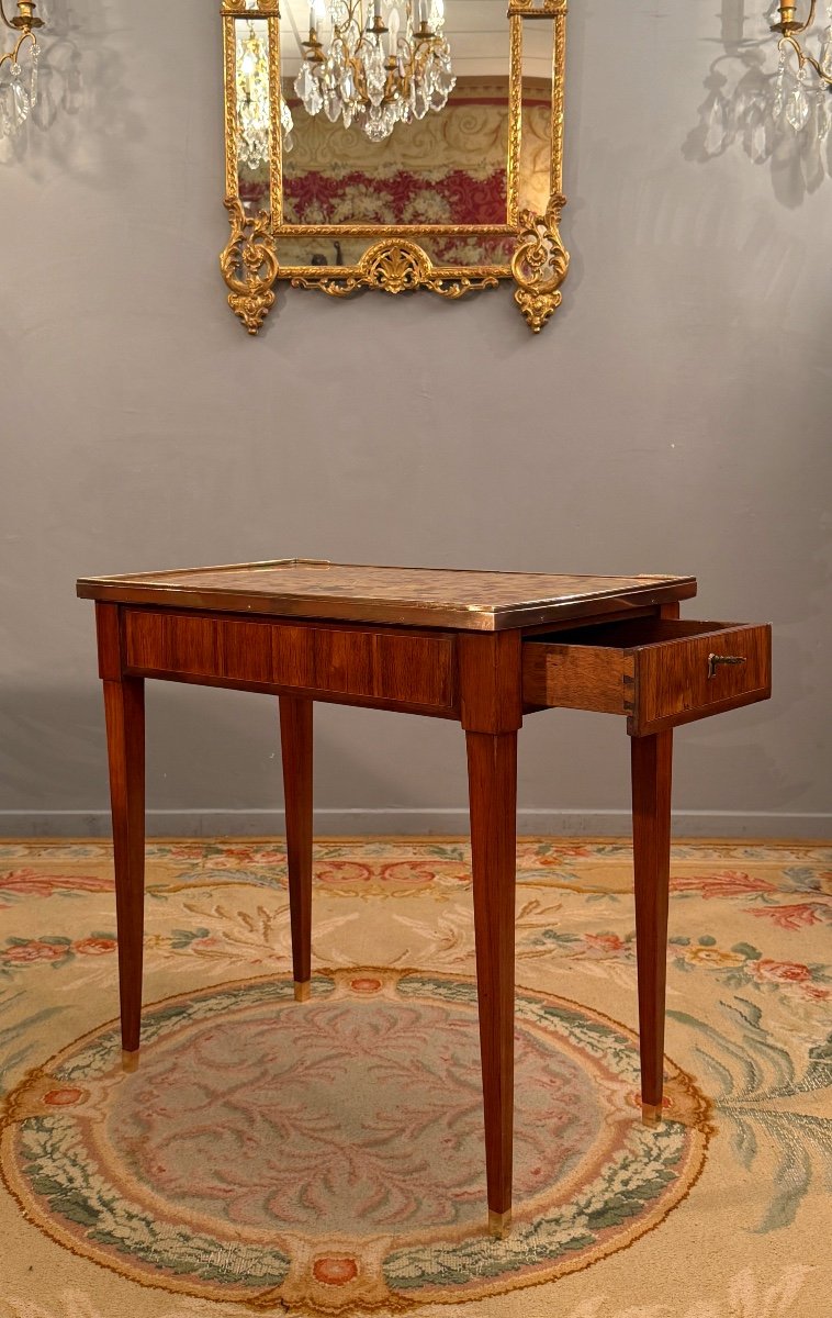 Felix Laurent, Table De Milieu A Ecrire Estampillée d'Epoque Louis XVI, Vers 1780-photo-3