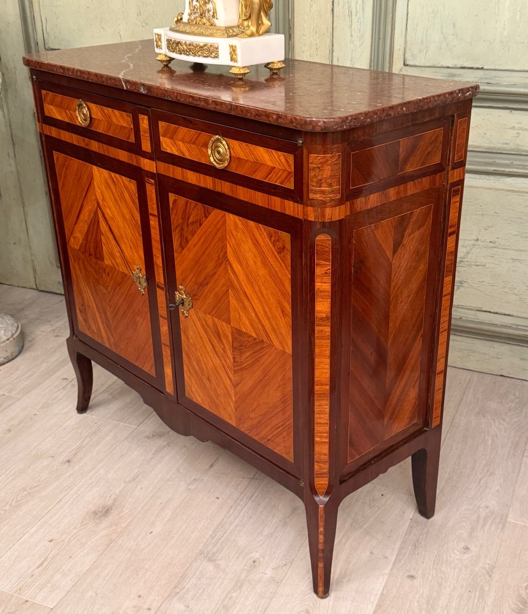 Buffet, Meuble d'Entre Deux En Marqueterie d'Epoque Transition Vers 1760-photo-2