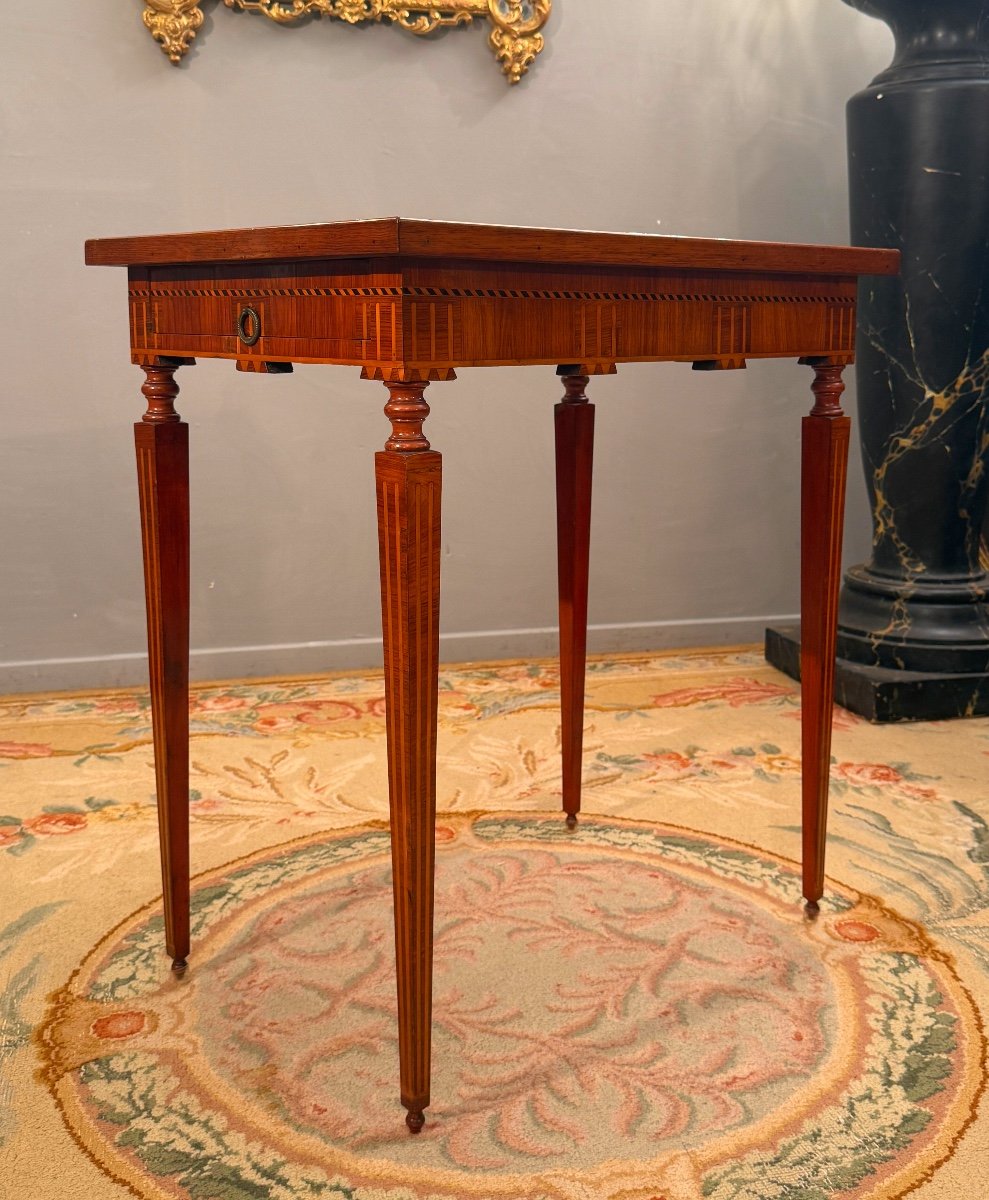 Table De Milieu A Ecrire En Marqueterie d'Epoque Louis XVI, Vers 1780-photo-5