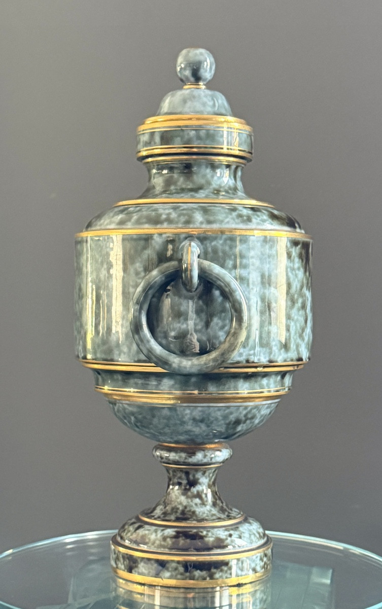 Sevres, 19th Century Porcelain Baluster Covered Vase Circa 1880-photo-4