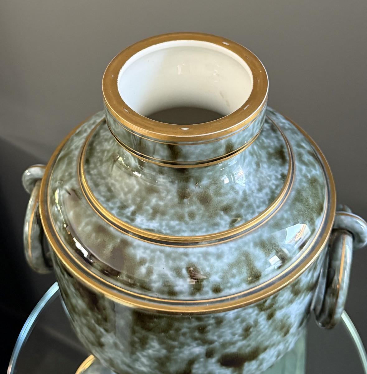 Sevres, 19th Century Porcelain Baluster Covered Vase Circa 1880-photo-5