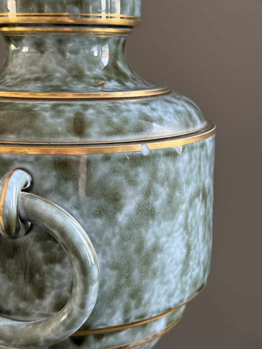 Sevres, 19th Century Porcelain Baluster Covered Vase Circa 1880-photo-6