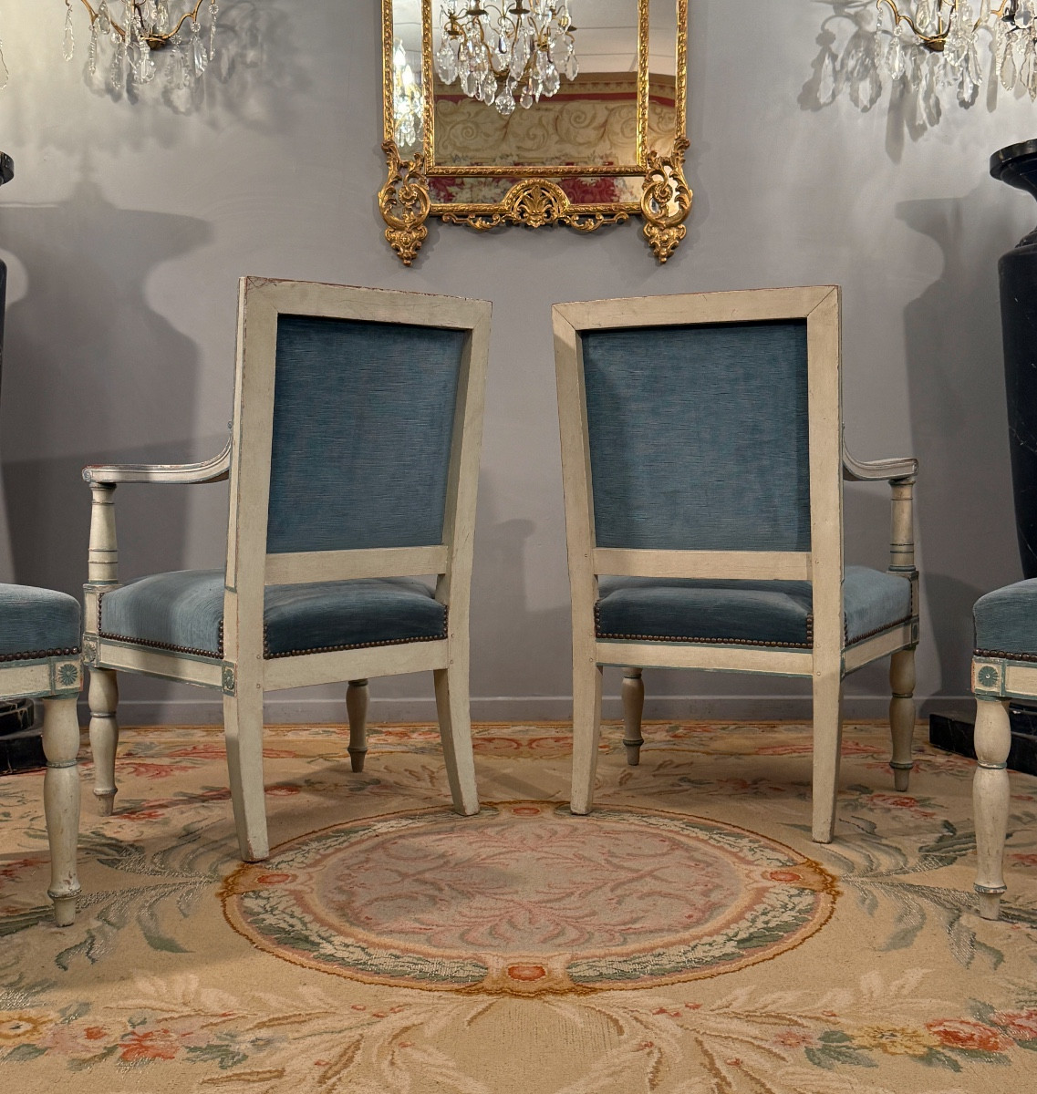 Jean-pierre Louis, Salon Furniture Stamped Imperial Provenance, Empire Period, Circa 1810-photo-7