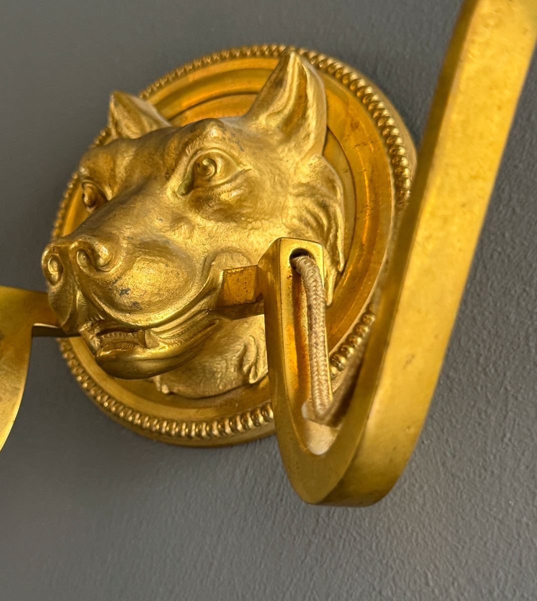 Maison Baguès, Paire d'Appliques En Bronze Doré Vers 1940 - 1950-photo-6