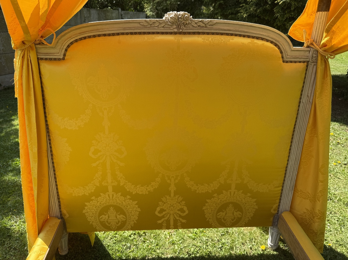 Lit à La Polonaise En Bois Laqué d'Epoque Louis XVI, Vers 1780-photo-6