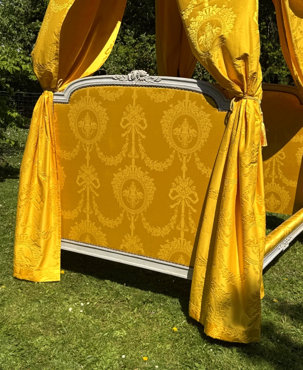 Lit à La Polonaise En Bois Laqué d'Epoque Louis XVI, Vers 1780-photo-3