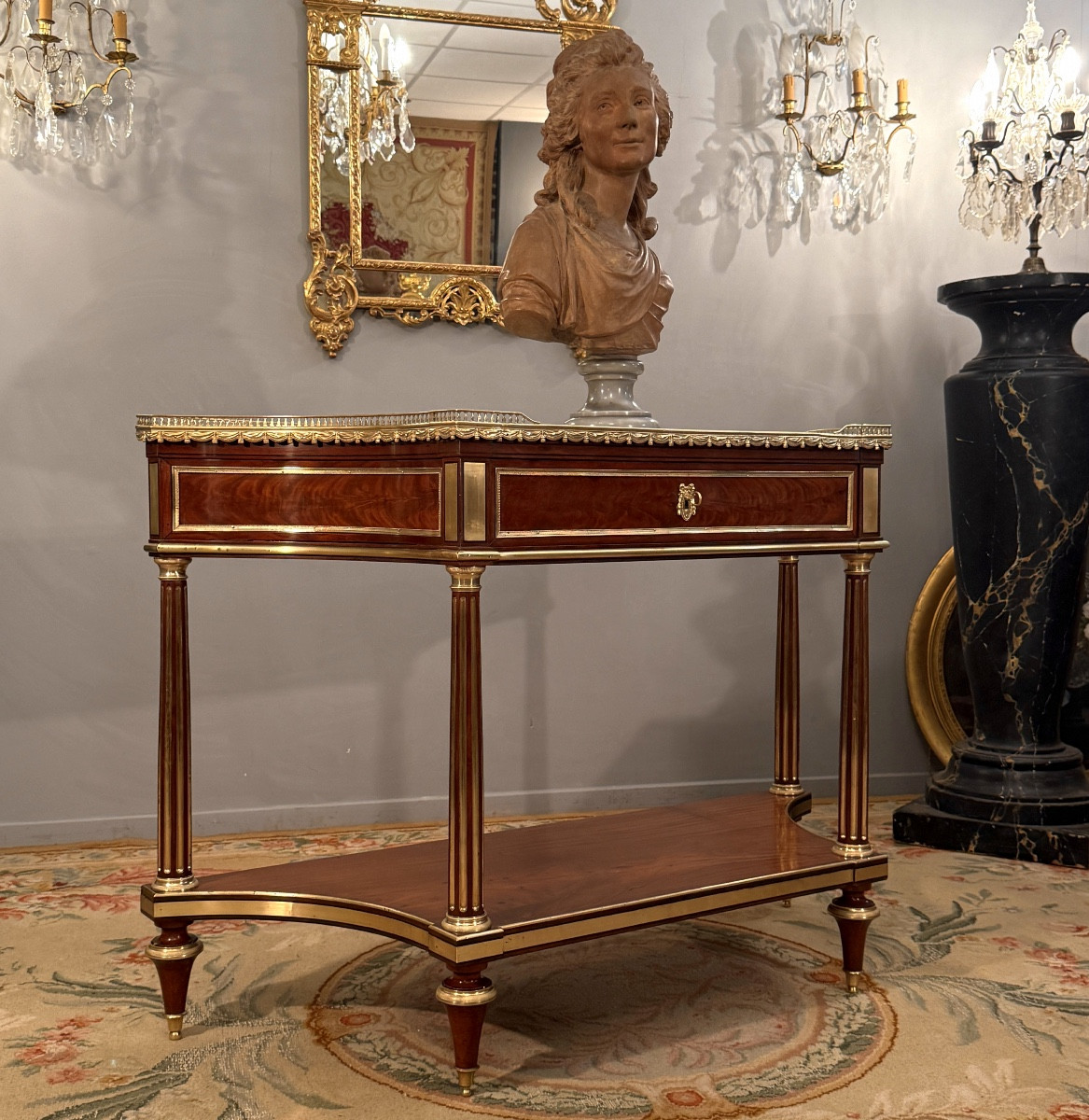 Jean Antoine Bruns, Louis XVI Stamped Mahogany Console, Circa 1780-photo-2