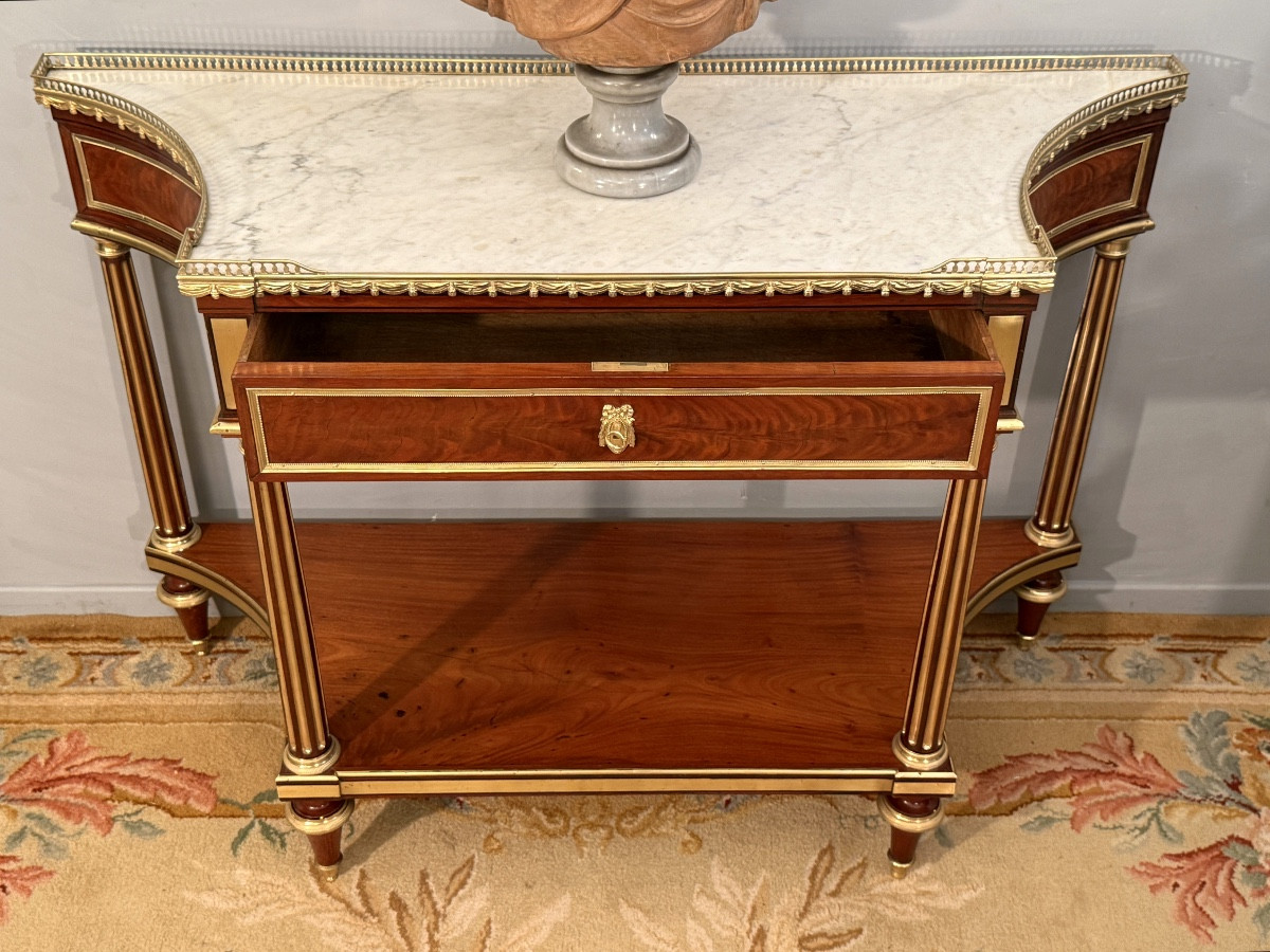 Jean Antoine Bruns, Louis XVI Stamped Mahogany Console, Circa 1780-photo-3