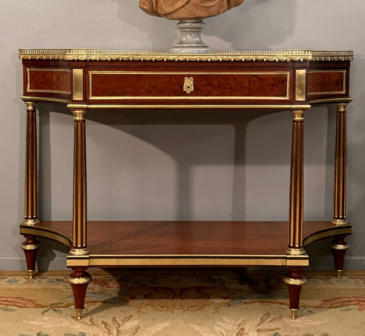 Jean Antoine Bruns, Louis XVI Stamped Mahogany Console, Circa 1780-photo-6