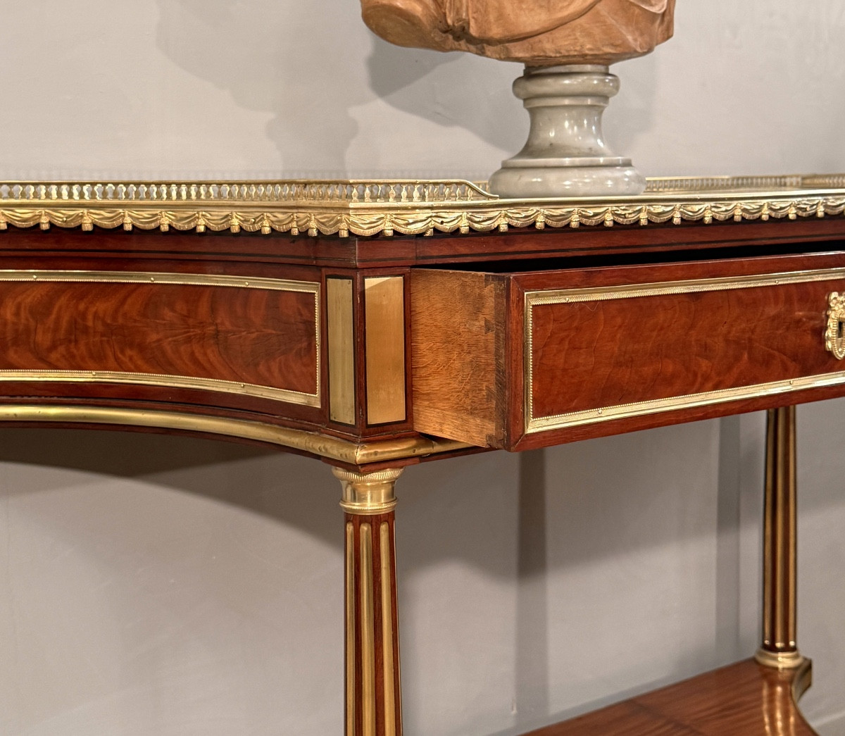 Jean Antoine Bruns, Louis XVI Stamped Mahogany Console, Circa 1780-photo-7