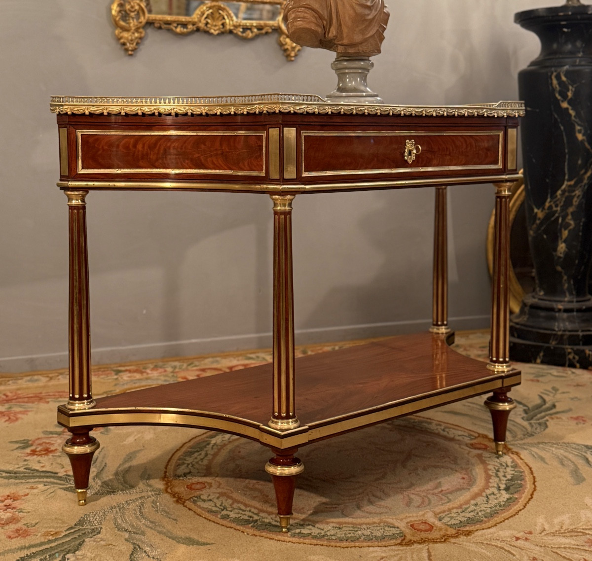 Jean Antoine Bruns, Louis XVI Stamped Mahogany Console, Circa 1780-photo-8