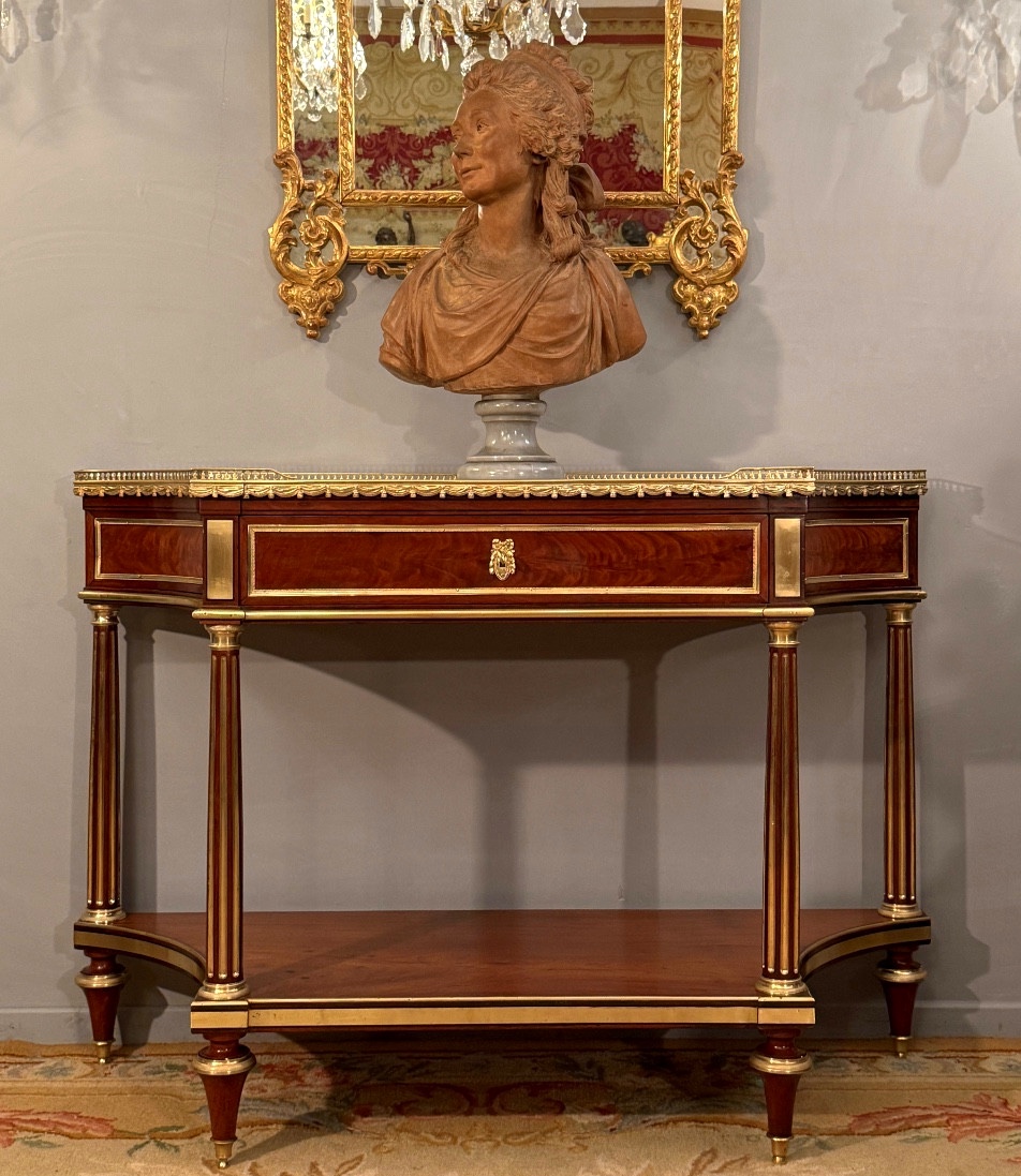 Jean Antoine Bruns, Louis XVI Stamped Mahogany Console, Circa 1780