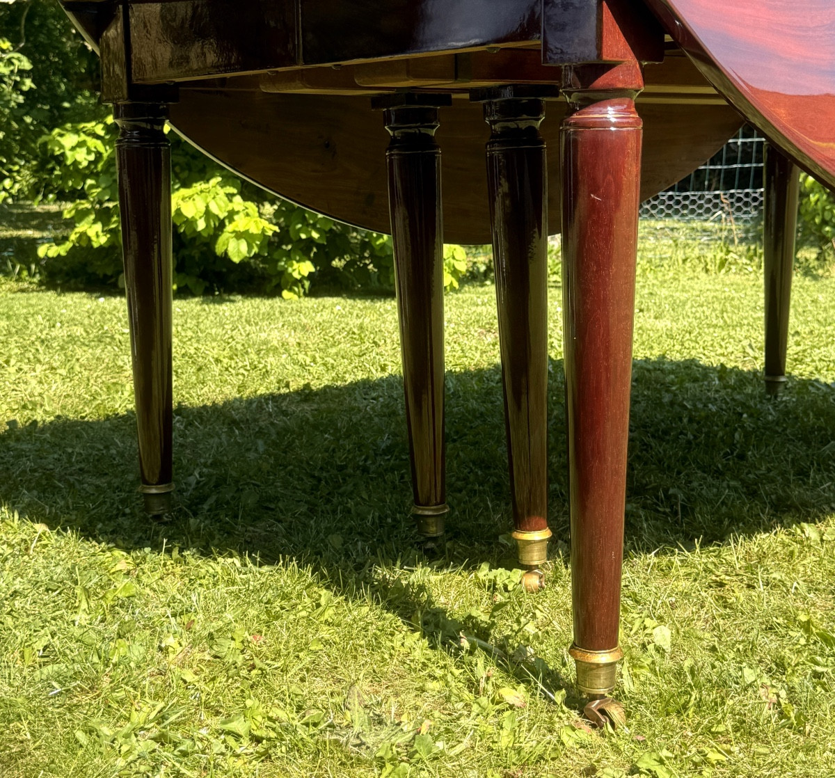 Louis XVI Period Mahogany 8-leg Extendable Table, Circa 1780 (5 Meters)-photo-7