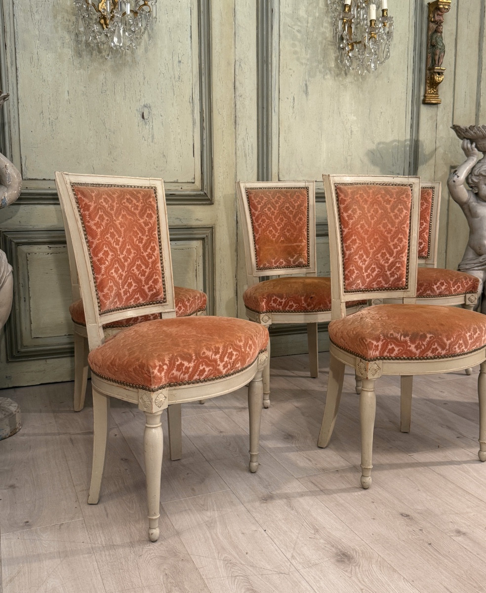 Louis XVI Period Lacquered Wood Living Room Furniture, Circa 1780-photo-3