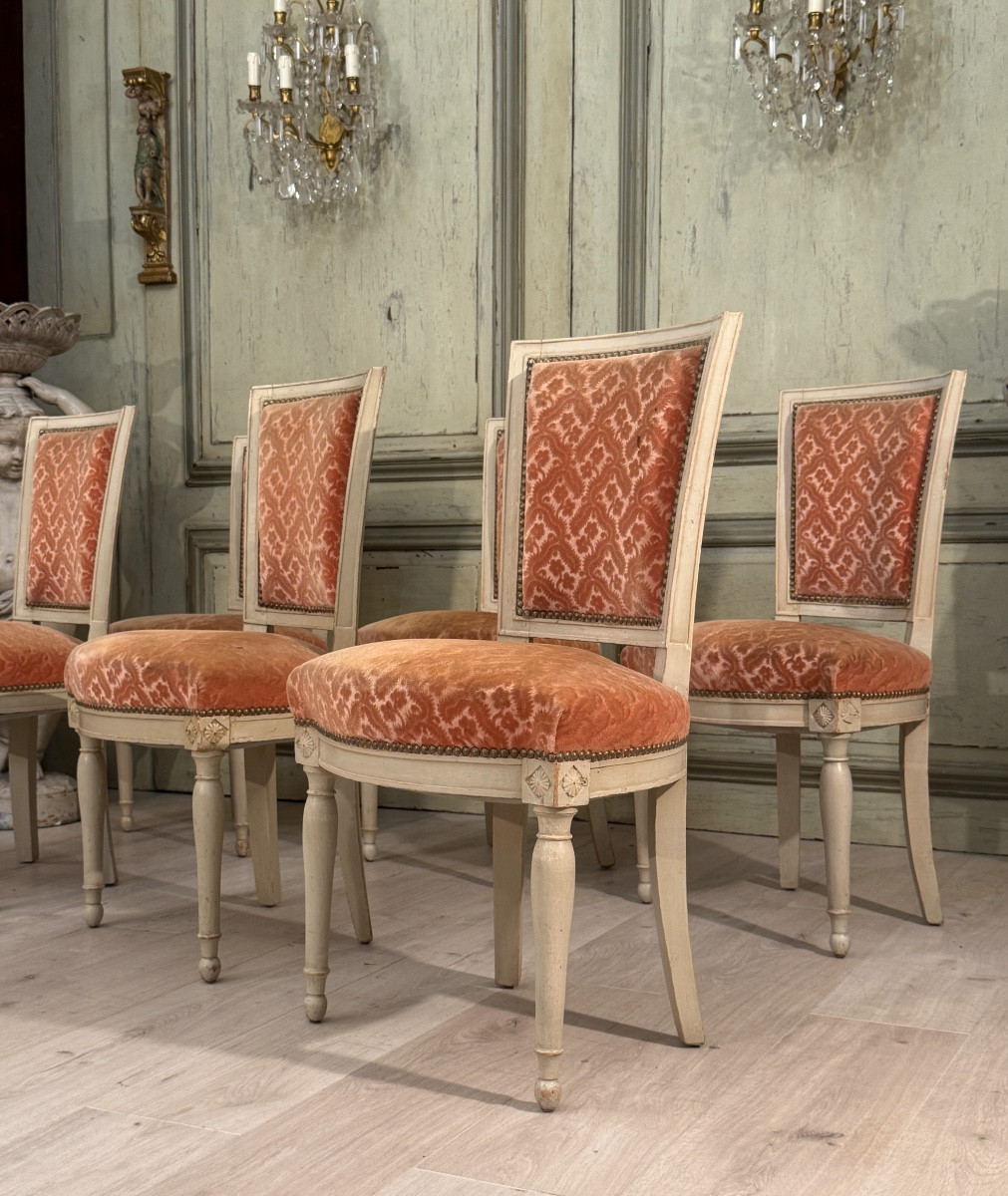 Louis XVI Period Lacquered Wood Living Room Furniture, Circa 1780-photo-1