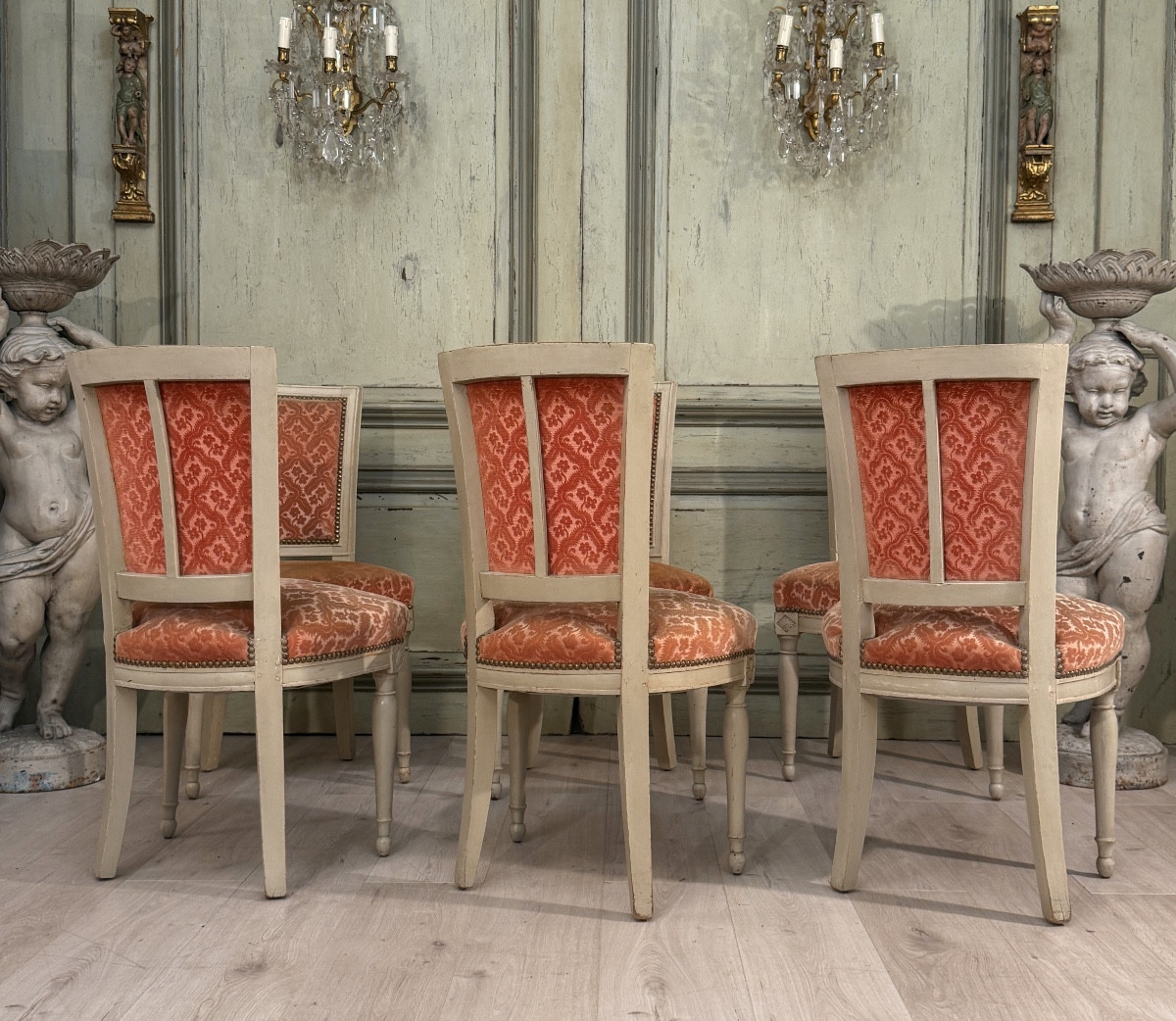 Louis XVI Period Lacquered Wood Living Room Furniture, Circa 1780-photo-4