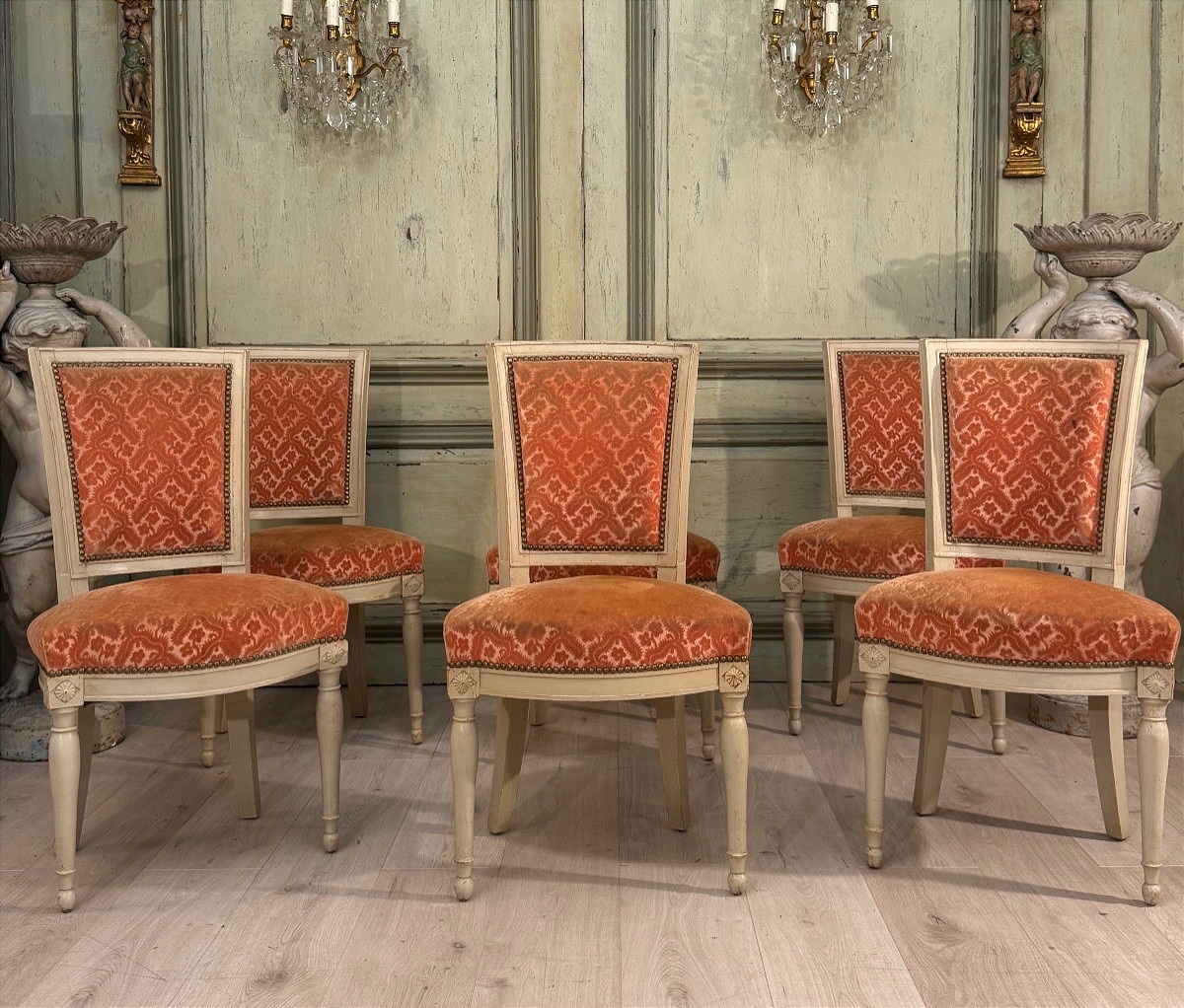 Louis XVI Period Lacquered Wood Living Room Furniture, Circa 1780-photo-6