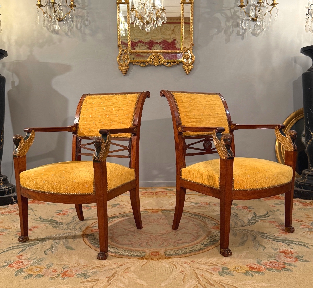 Jacob  Frères, Mobilier de Salon Estampillé d'Epoque Consulat (1796 - 1803)-photo-4