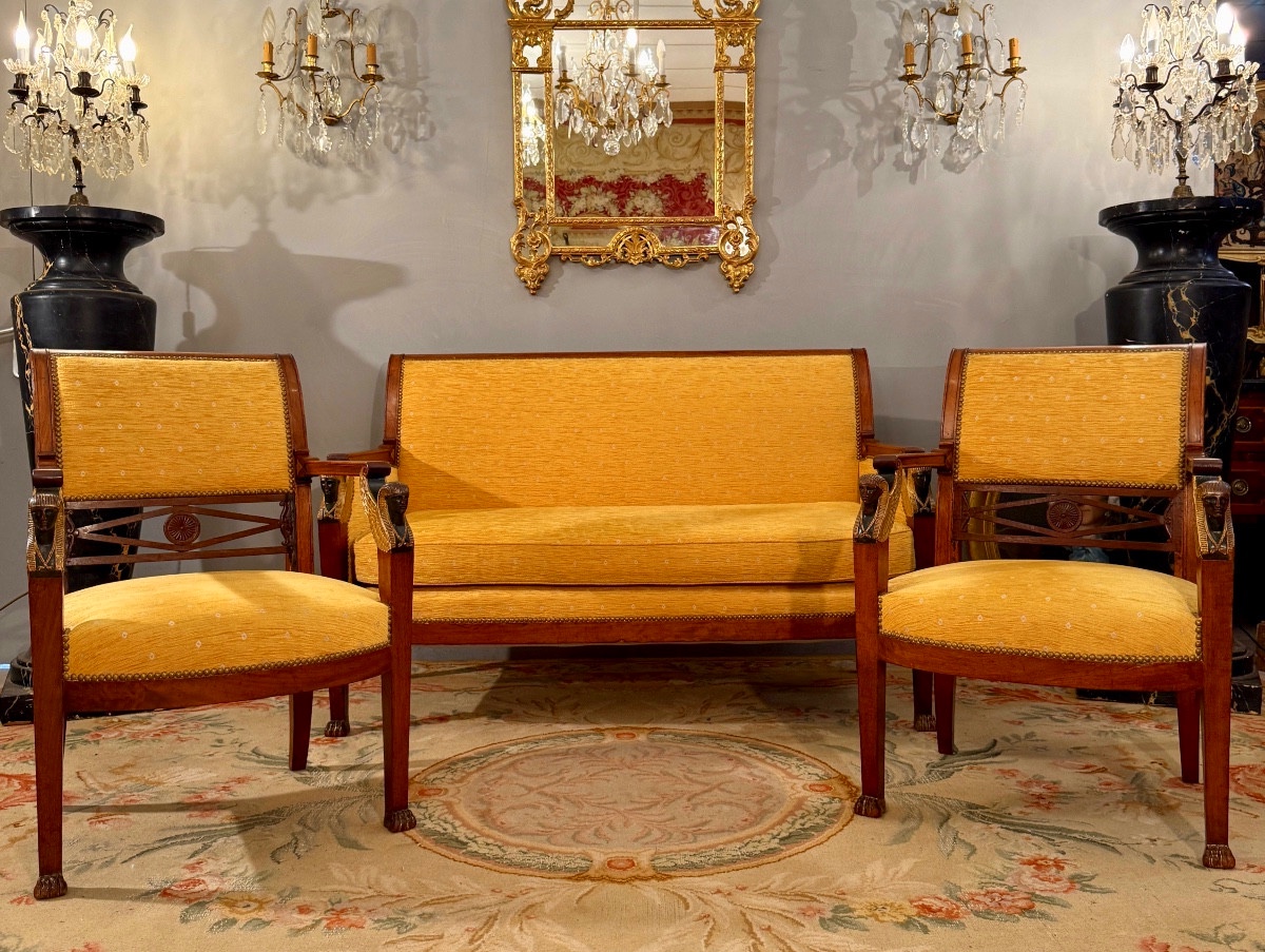 Jacob  Frères, Mobilier de Salon Estampillé d'Epoque Consulat (1796 - 1803)-photo-1