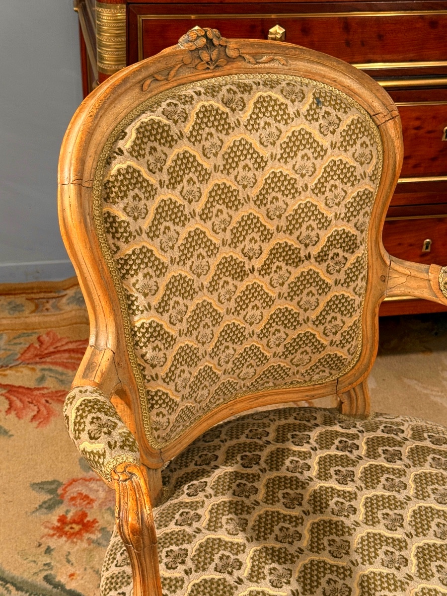 Paire de Fauteuils Cabriolet d'Epoque Louis XV, Vers 1750-photo-4