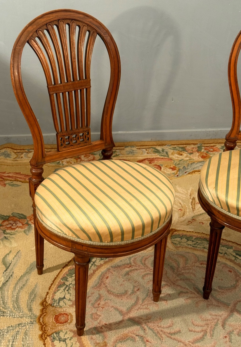 Georges Jacob, Paire de Chaises Estampillées d'Epoque Louis XVI, Vers 1780.-photo-3