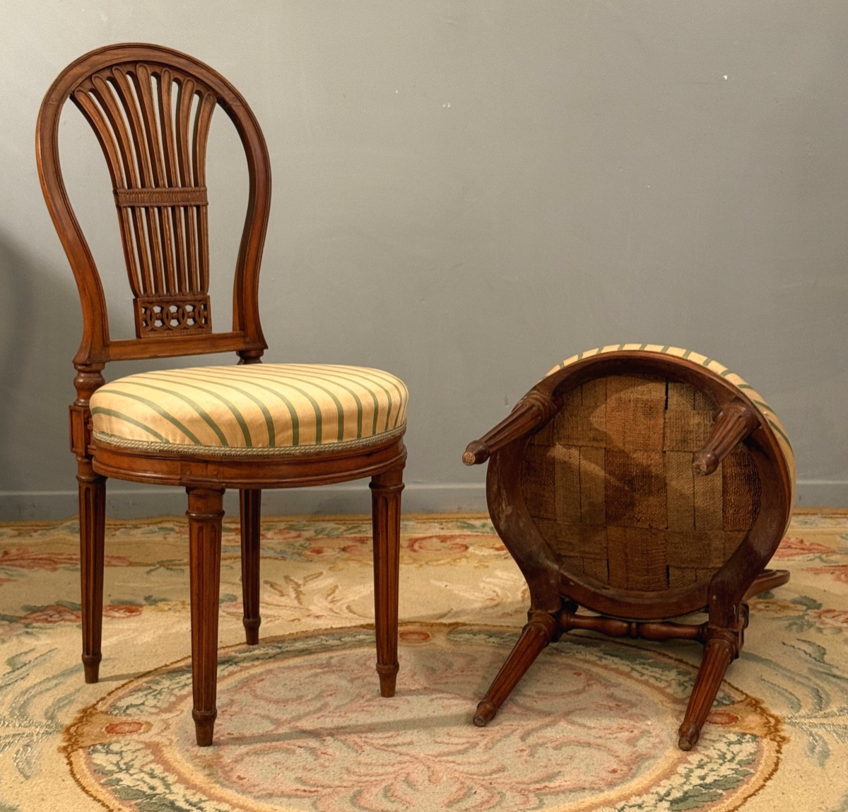 Georges Jacob, Paire de Chaises Estampillées d'Epoque Louis XVI, Vers 1780.-photo-4