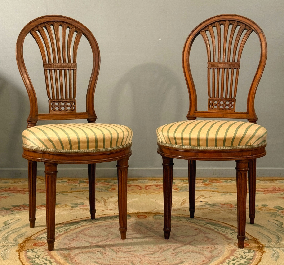 Georges Jacob, Paire de Chaises Estampillées d'Epoque Louis XVI, Vers 1780.-photo-6