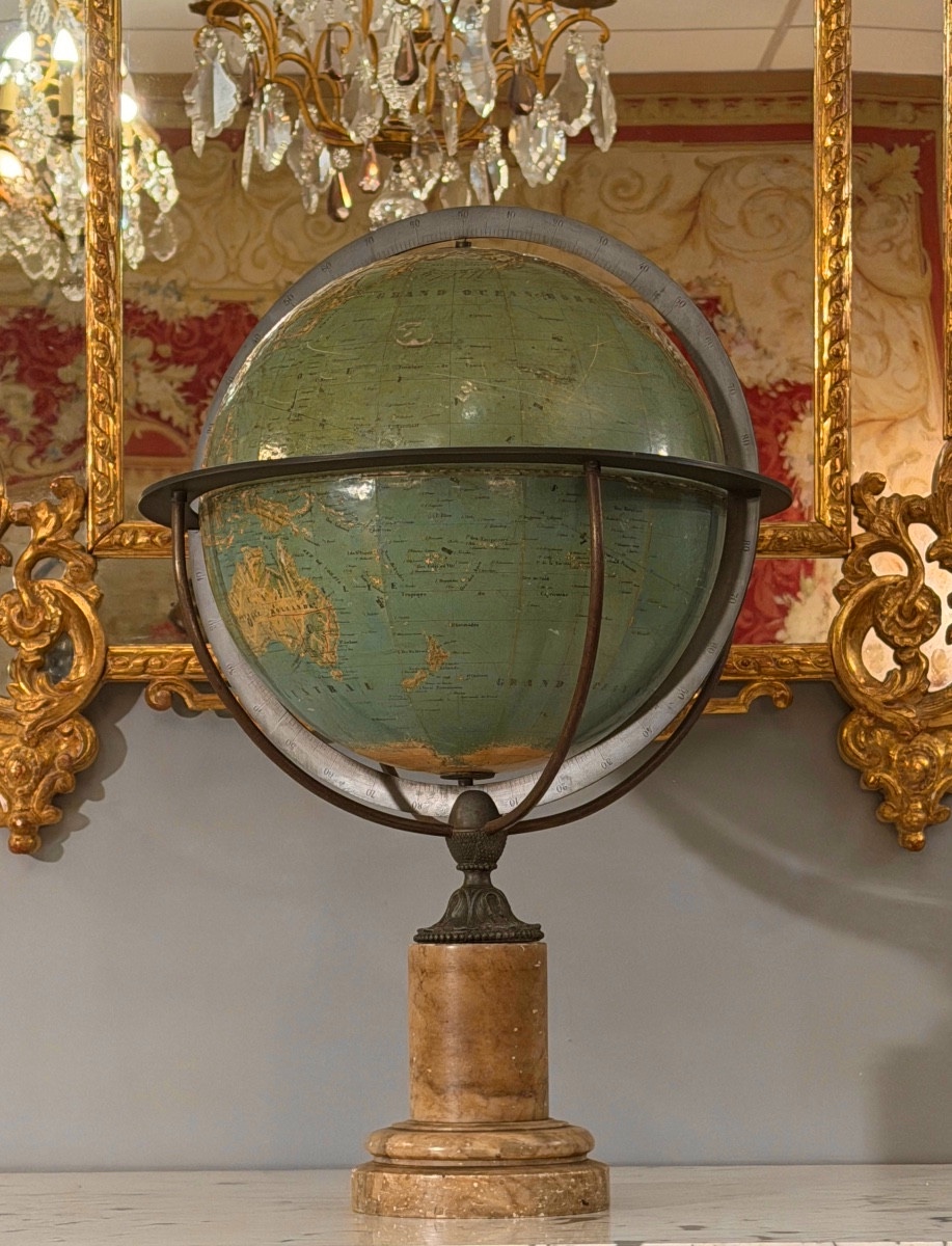 Thury & Belnet, Relief Globe, Second Empire Period, Circa 1860-photo-2
