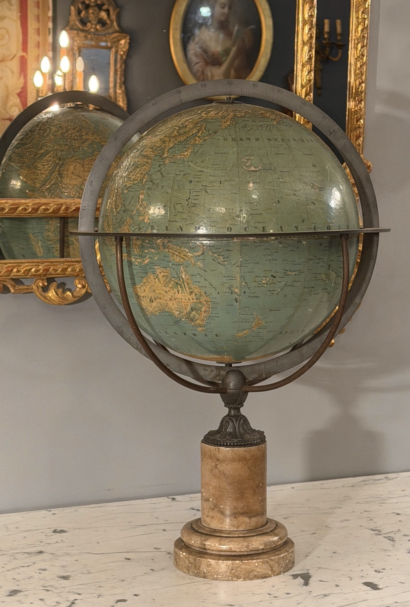 Thury & Belnet, Relief Globe, Second Empire Period, Circa 1860-photo-1