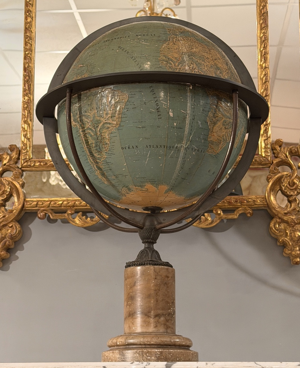 Thury & Belnet, Relief Globe, Second Empire Period, Circa 1860-photo-3