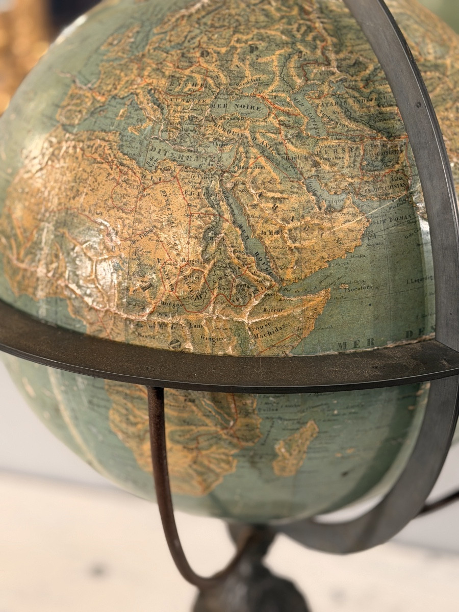 Thury & Belnet, Relief Globe, Second Empire Period, Circa 1860-photo-4