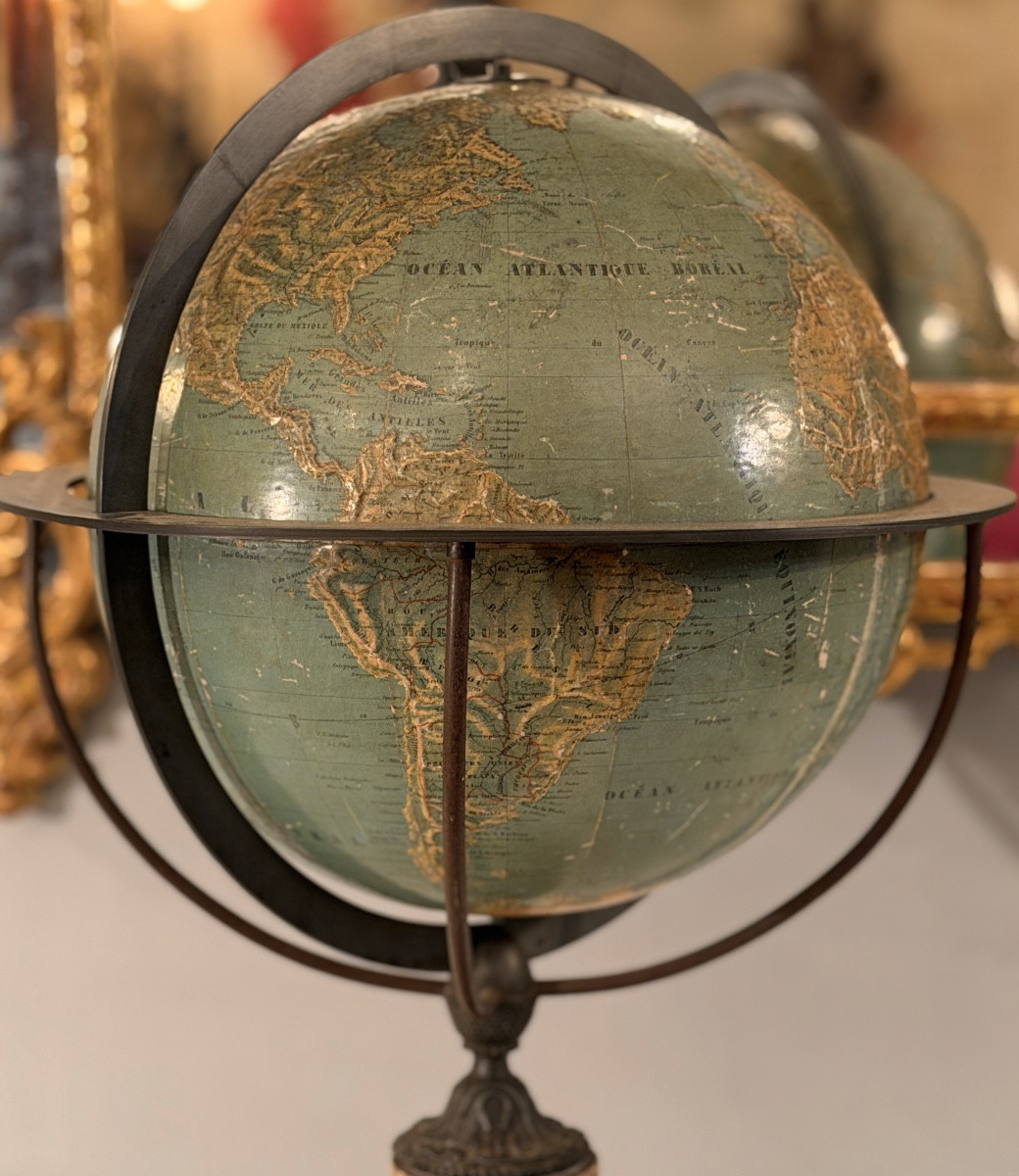 Thury & Belnet, Relief Globe, Second Empire Period, Circa 1860-photo-6