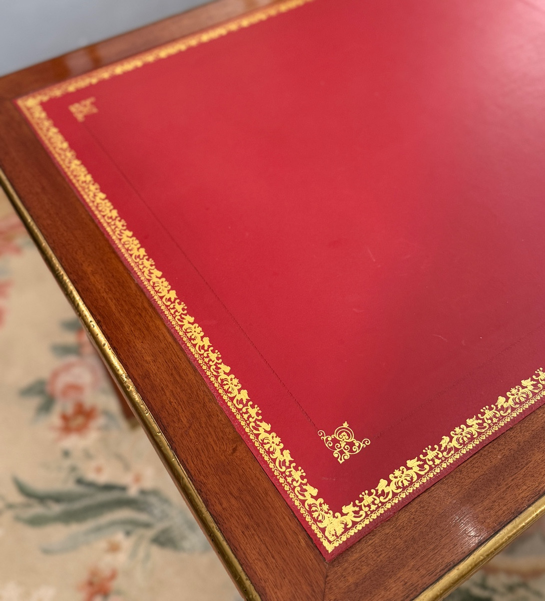 Bureau Plat en Acajou d'Epoque Directoire Vers 1790-photo-3