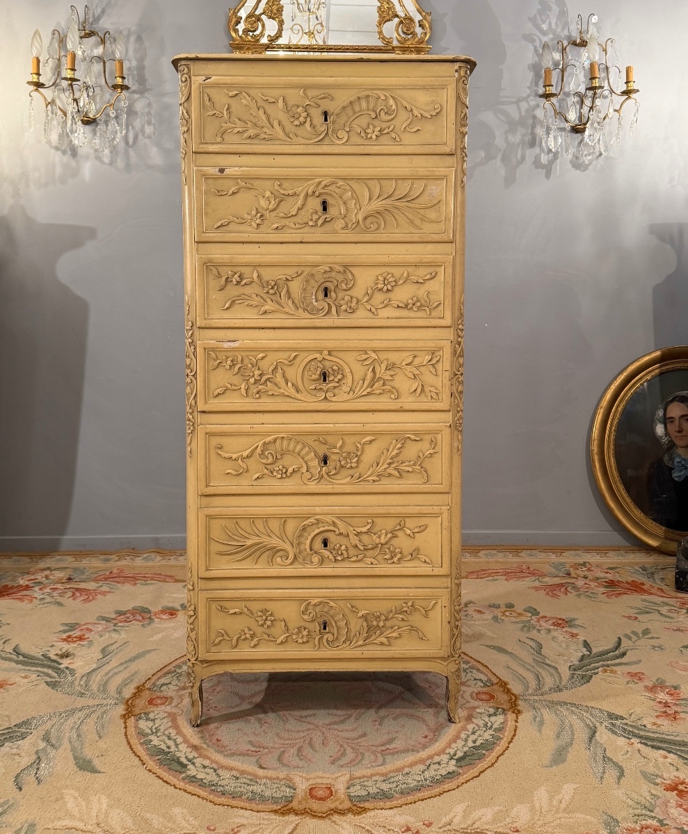 CRIARD Antoine-Mathieu, Semainier Estampillé d'Epoque Transition Louis XV louis XVI Vers 1760-photo-2