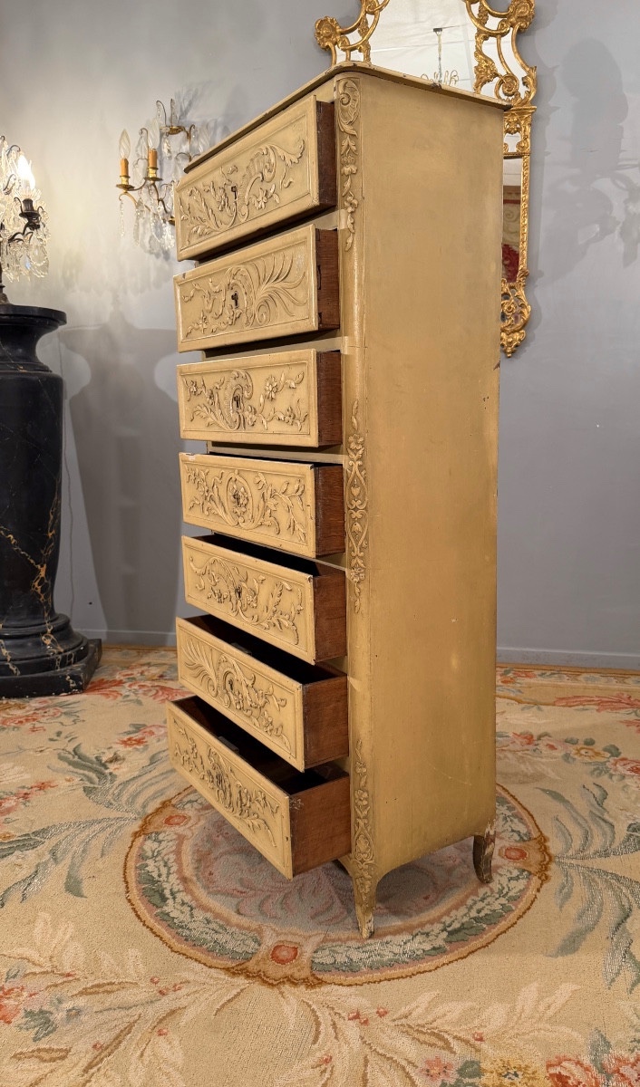 CRIARD Antoine-Mathieu, Semainier Estampillé d'Epoque Transition Louis XV louis XVI Vers 1760-photo-3