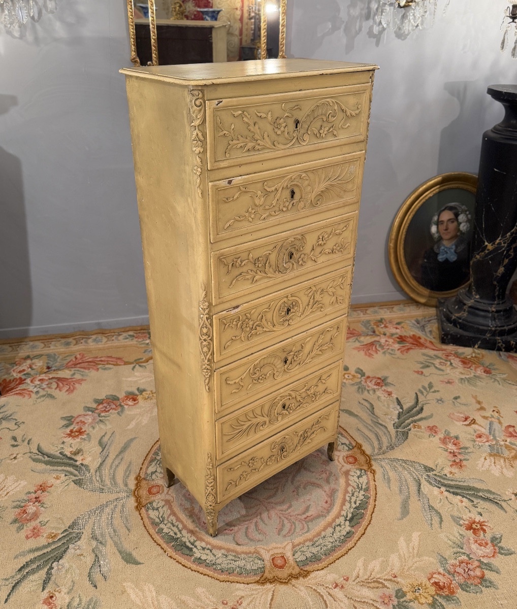 CRIARD Antoine-Mathieu, Semainier Estampillé d'Epoque Transition Louis XV louis XVI Vers 1760-photo-4