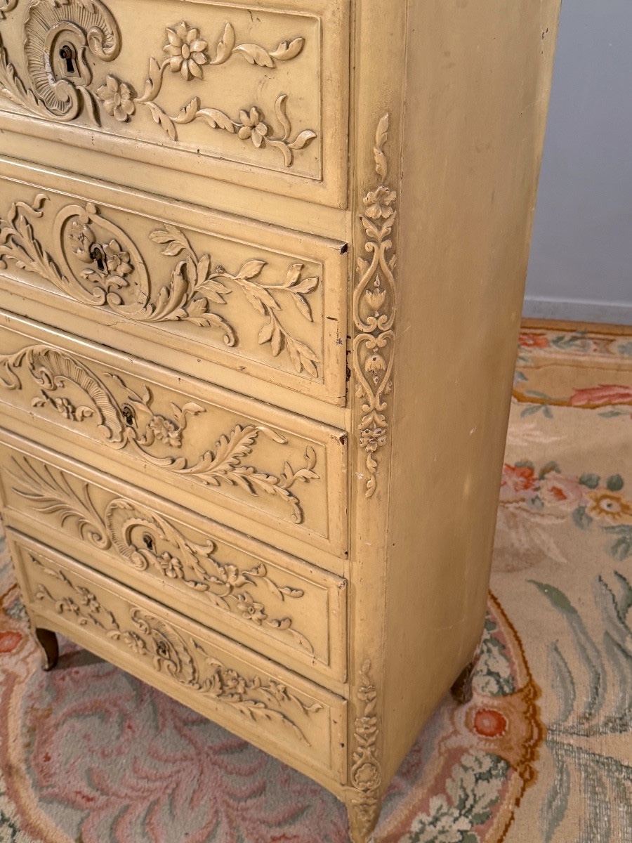 CRIARD Antoine-Mathieu, Semainier Estampillé d'Epoque Transition Louis XV louis XVI Vers 1760-photo-6