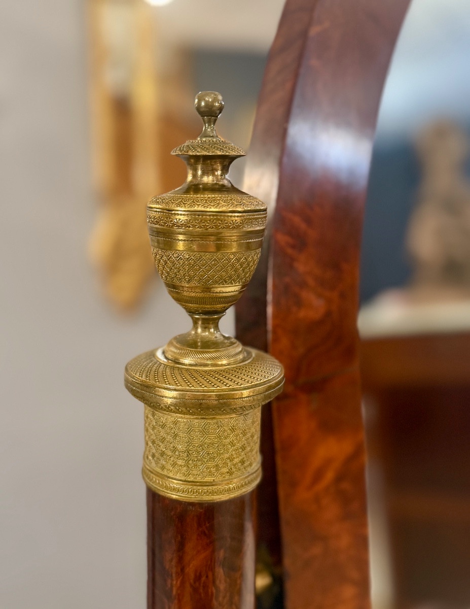 Empire Period Flamed Mahogany Dressing Table Circa 1810-photo-4