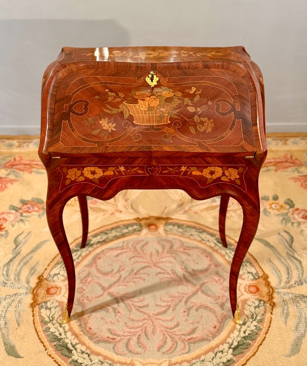 Petit Bureau de Dame de Style Louis XV Epoque Napoléon III-photo-2
