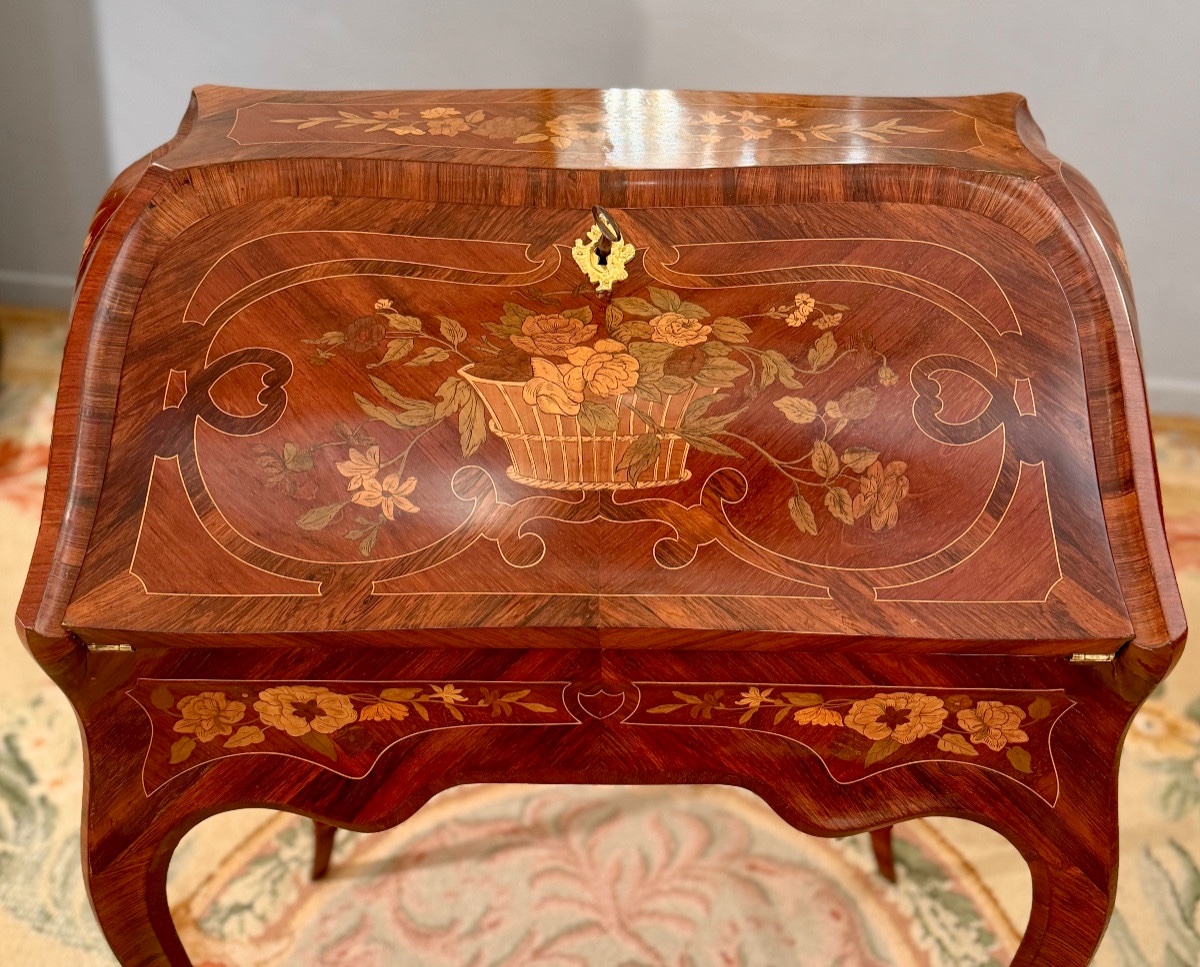 Petit Bureau de Dame de Style Louis XV Epoque Napoléon III-photo-4