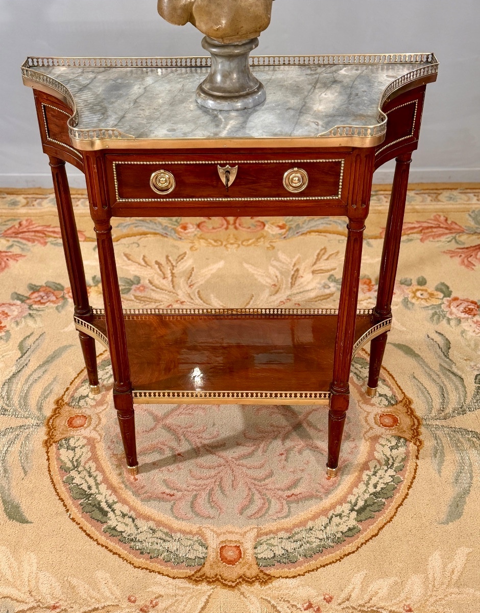 Console en Acajou d'Epoque Louis XVI, Vers 1780-photo-3