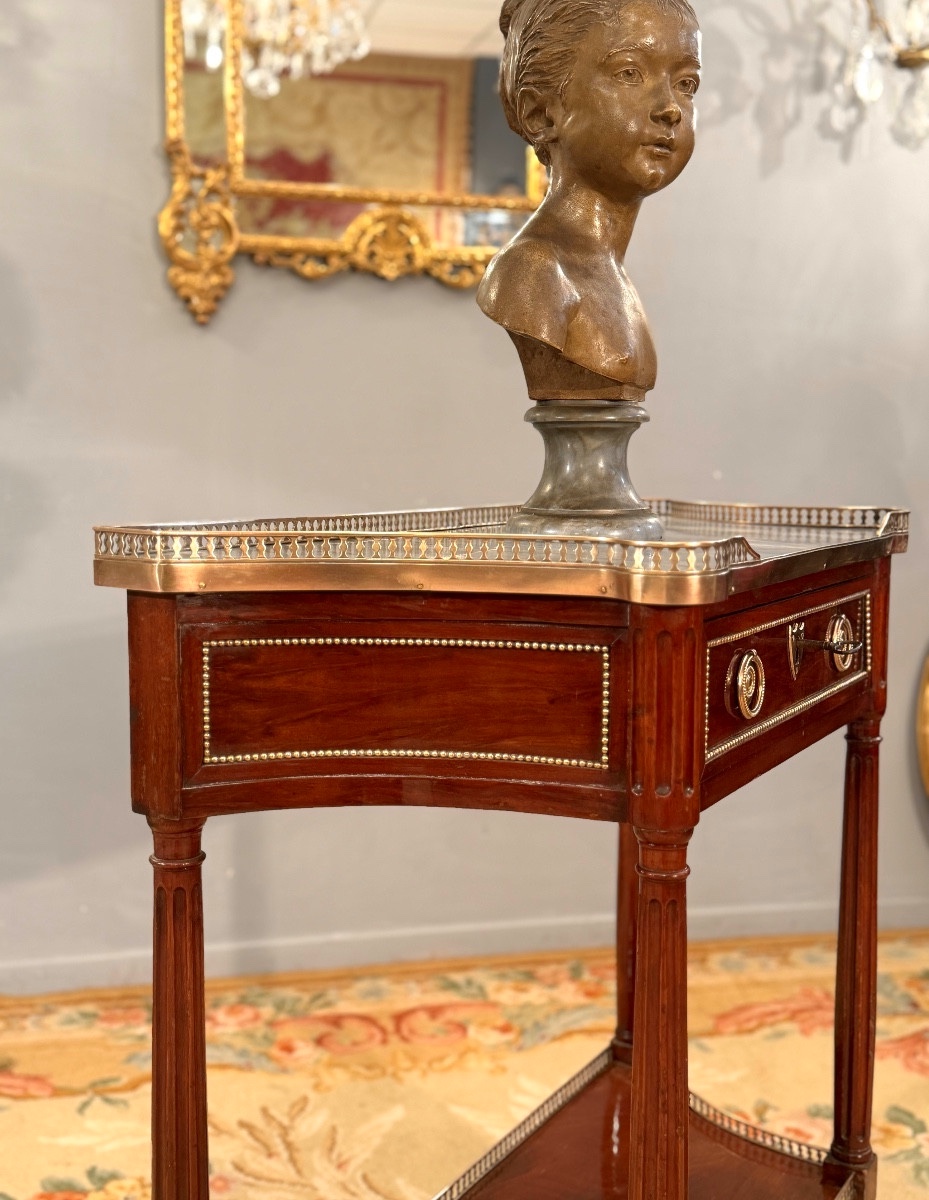 Console en Acajou d'Epoque Louis XVI, Vers 1780-photo-2